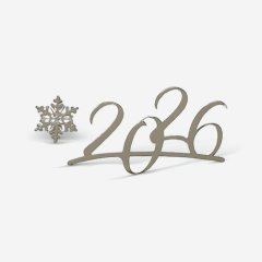 Топпер декоративный акриловый "2026" Серебро 10х6 см 