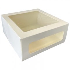 Коробка для торта с окном 24х24х10 см ForG CAKE II W W 240*240*100