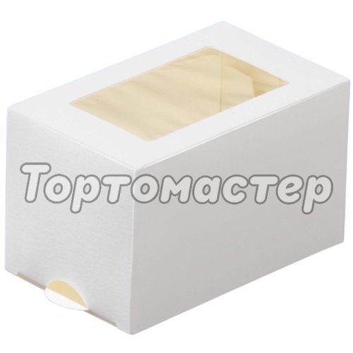 Коробка для макарон с окном белая 9х5,5х5,5 см ForG MB 3 W ST