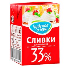 Сливки Чудское озеро 33% 200 мл без скидки