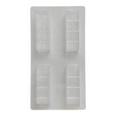 Форма пластиковая "Для дубайского шоколада" 4 ячейки 15х12,5х2 см 51785