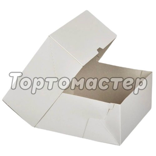 Коробка для торта белая 25,5х25,5х10,5 см КТ 105 (60)