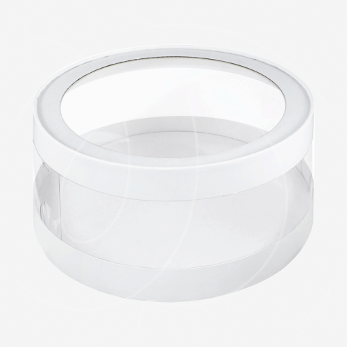 Коробка для торта тубус белая 26х12 см 70191