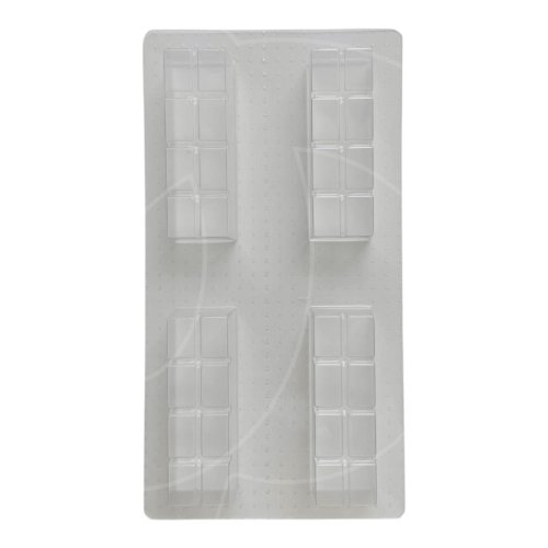 Форма пластиковая "Для дубайского шоколада" 4 ячейки 15х12,5х2 см 51785