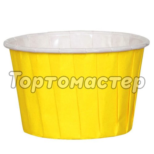 Капсула бумажная с подворотом Жёлтая (с ламинацией) D50 H40 10 шт ForG MUFFIN PRO Y/W 50*40 C     Past FB 50*40 (Yellow)