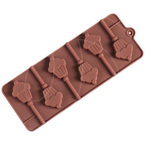 Форма силиконовая для леденцов "Кексик" 6 шт 1687478