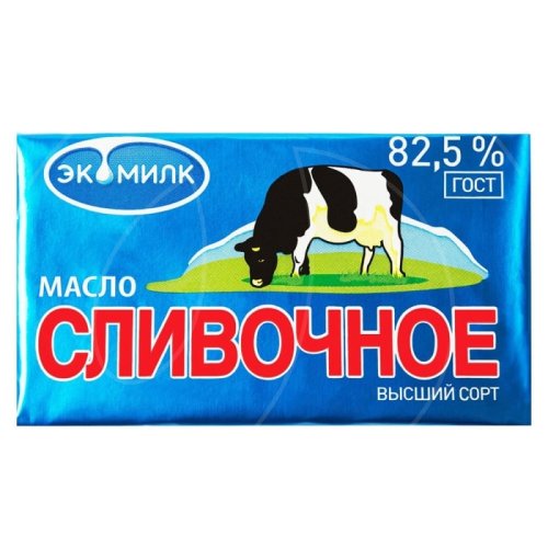 Масло сливочное несоленое Экомилк 82,5% 450 г 