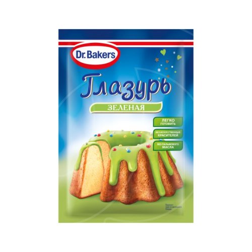Глазурь сахарная Dr.Oetker (Dr. Bakers) Зелёная 90 г 