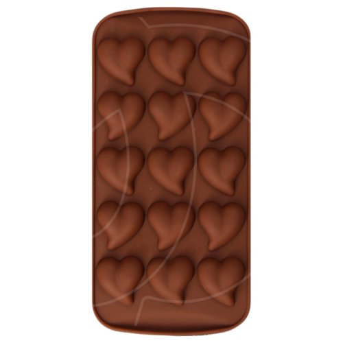 Форма силиконовая для шоколада "Сердце с хвостиком" 15 шт 2854631